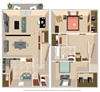 2 Bedroom, 1.5 Bath Townhome